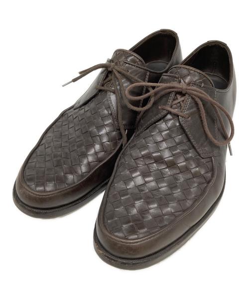 BOTTEGA VENETA（ボッテガベネタ）BOTTEGA VENETA (ボッテガベネタ) イントレチャート レザーシューズ ブラウン サイズ:42 1/2の古着・服飾アイテム