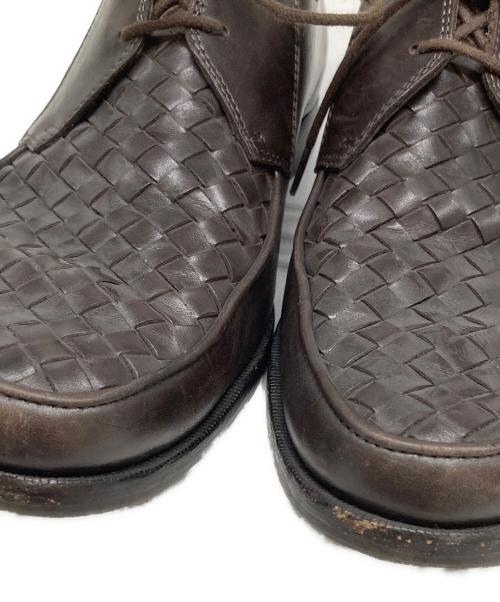 BOTTEGA VENETA（ボッテガベネタ）BOTTEGA VENETA (ボッテガベネタ) イントレチャート レザーシューズ ブラウン サイズ:42 1/2の古着・服飾アイテム