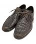 BOTTEGA VENETA（ボッテガベネタ）の古着「イントレチャート レザーシューズ」｜ブラウン