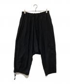 Y's BANG ON!ワイズバングオン！）の古着「Roll Up Sarouel Pants（ロールアップサルエルパンツ）21SS YA-P14-158」｜ブラック