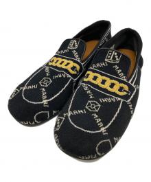 MARNI（マルニ）の古着「ニットローファー」｜ブラック