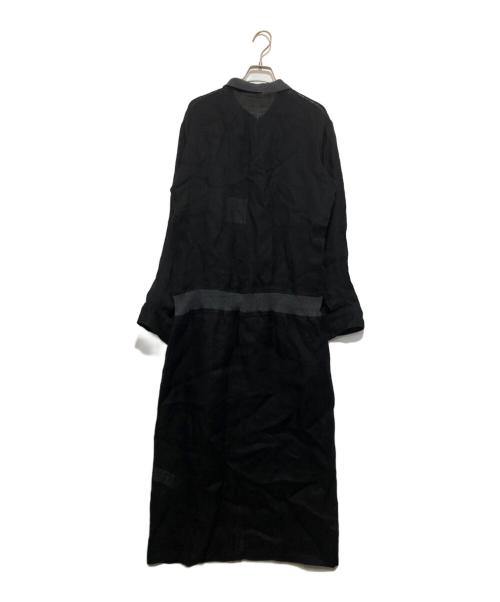 YOHJI YAMAMOTO（ヨウジヤマモト）YOHJI YAMAMOTO (ヨウジヤマモト) リネンワンピース ブラック サイズ:2の古着・服飾アイテム