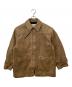NOUNLESS（ナウンレス）の古着「Crash Fake Leather Jacket」｜ブラウン
