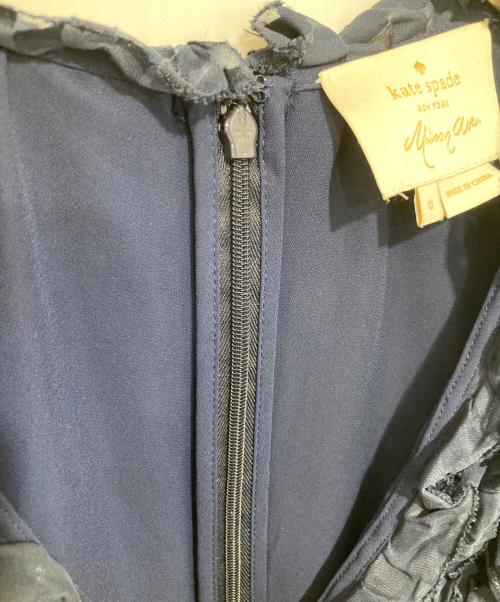 Kate Spade（ケイトスペード）Kate Spade (ケイトスペード) Madison ave シルクワンピース　NJMU9358 ネイビーの古着・服飾アイテム
