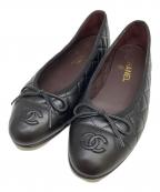 CHANELシャネル）の古着「ココマークバレシューズ」｜ブラック