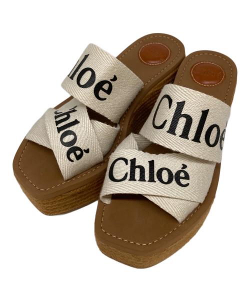 Chloe(クロエ)（クロエ）Chloe(クロエ) (クロエ) Woodyウェッジエスパドリーユ ベージュ サイズ:SIZE　37の古着・服飾アイテム