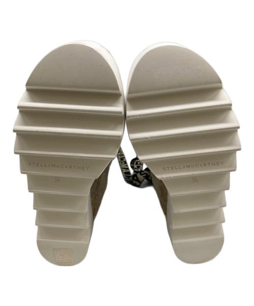 STELLA McCARTNEY（ステラマッカートニー）STELLA McCARTNEY (ステラマッカートニー) ガイア アルターマット ピープトゥ ウェッジソール ブラック サイズ:36の古着・服飾アイテム