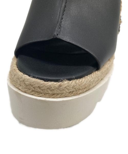 STELLA McCARTNEY（ステラマッカートニー）STELLA McCARTNEY (ステラマッカートニー) ガイア アルターマット ピープトゥ ウェッジソール ブラック サイズ:36の古着・服飾アイテム