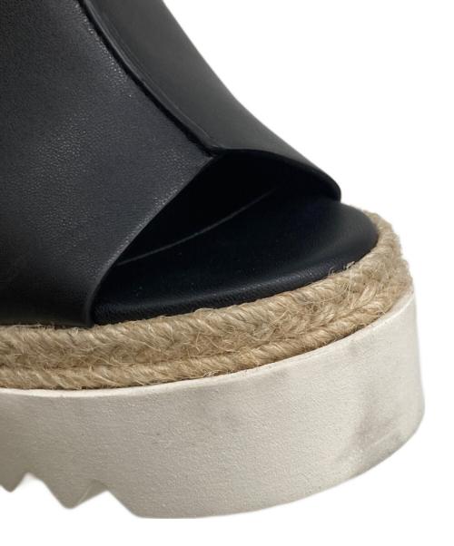 STELLA McCARTNEY（ステラマッカートニー）STELLA McCARTNEY (ステラマッカートニー) ガイア アルターマット ピープトゥ ウェッジソール ブラック サイズ:36の古着・服飾アイテム