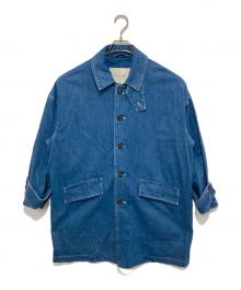 MACKINTOSH(マッキントッシュ)（マッキントッシュ）の古着「ハンビー ヴィンテージウォッシュジャパンデニムオーバーサイズドバルカラーコート/デニムコート」｜インディゴ