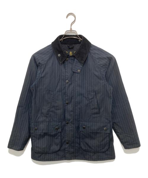Barbour（バブアー）Barbour (バブアー) SL BEDALE PIN（スリム ビデイル ピンストライプ）オイルドジャケット　裏地ペイズリー柄　MWX0581NY71 ネイビー サイズ:38の古着・服飾アイテム