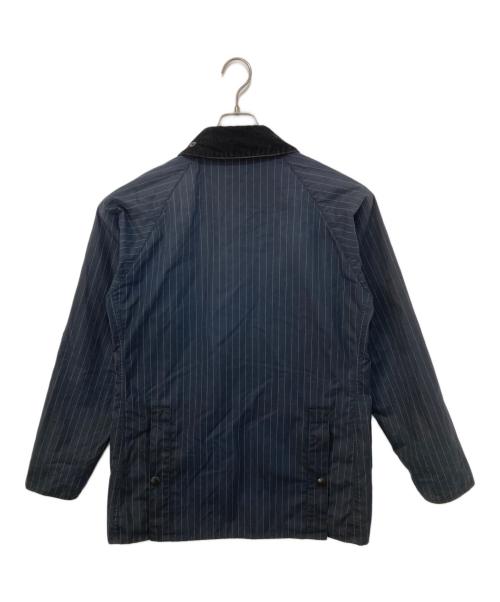 Barbour（バブアー）Barbour (バブアー) SL BEDALE PIN（スリム ビデイル ピンストライプ）オイルドジャケット　裏地ペイズリー柄　MWX0581NY71 ネイビー サイズ:38の古着・服飾アイテム