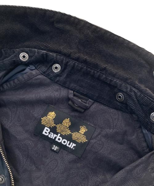 Barbour（バブアー）Barbour (バブアー) SL BEDALE PIN（スリム ビデイル ピンストライプ）オイルドジャケット　裏地ペイズリー柄　MWX0581NY71 ネイビー サイズ:38の古着・服飾アイテム