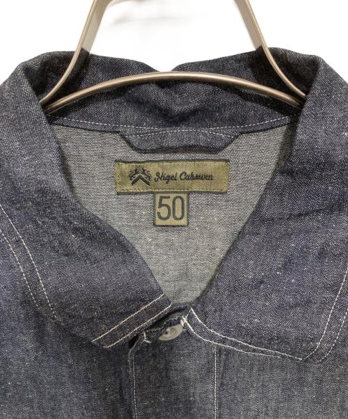 NIGEL CABOURN（ナイジェルケーボン）NIGEL CABOURN (ナイジェルケーボン) UTILITY SHIRTS S.S C/L DENIM（ユーティリティ シャツ デニム）　8020011501 インディゴ サイズ:50の古着・服飾アイテム