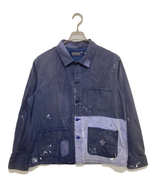 NEIGHBORHOOD（ネイバーフッド）NEIGHBORHOOD (ネイバーフッド) ペンキ加工 ワークジャケット カバーオール　161NYNH-JKM06 ネイビー サイズ:Lの古着・服飾アイテム