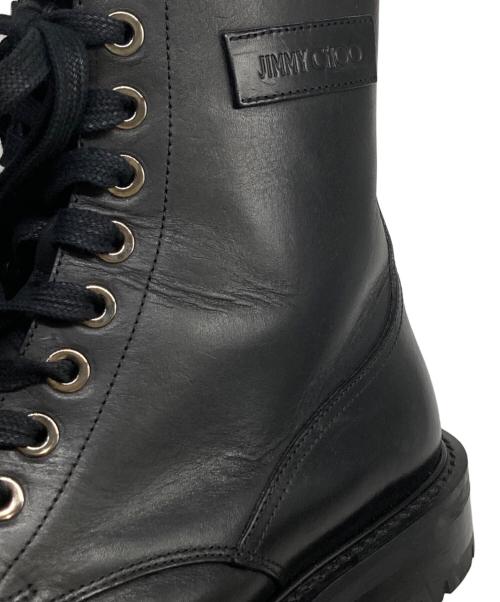 JIMMY CHOO（ジミーチュウ）JIMMY CHOO (ジミーチュウ) レースアップブーツ ブラック サイズ:43の古着・服飾アイテム