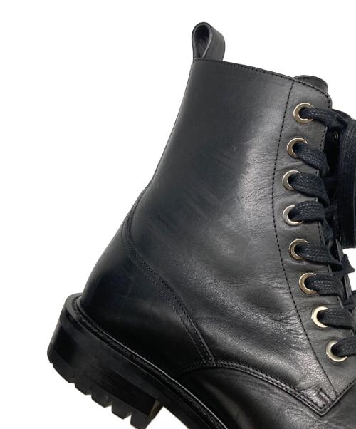 JIMMY CHOO（ジミーチュウ）JIMMY CHOO (ジミーチュウ) レースアップブーツ ブラック サイズ:43の古着・服飾アイテム
