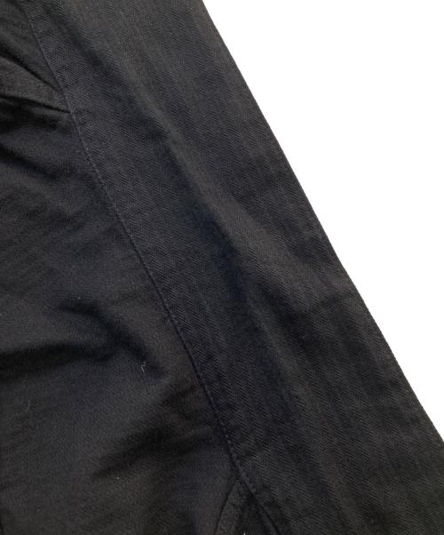 sacai（サカイ）sacai (サカイ) Patchwork Detail Button Jacket ヒッコリーストライプ ナイロン切替 ドッキング ジャケット 22-02787M ブラック サイズ:1の古着・服飾アイテム