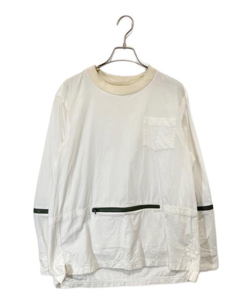 sacai（サカイ）sacai (サカイ) ドッキングプルオーバーシャツ　20-02369M ホワイト サイズ:1の古着・服飾アイテム