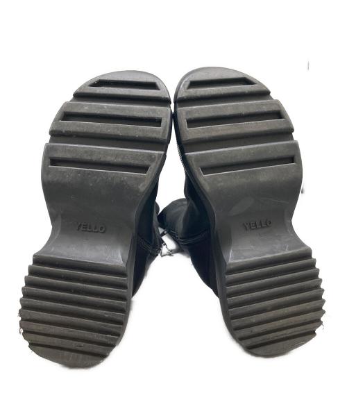 YELLO（イエロ）YELLO (イエロー) ロングブーツ ブラック サイズ:Lの古着・服飾アイテム