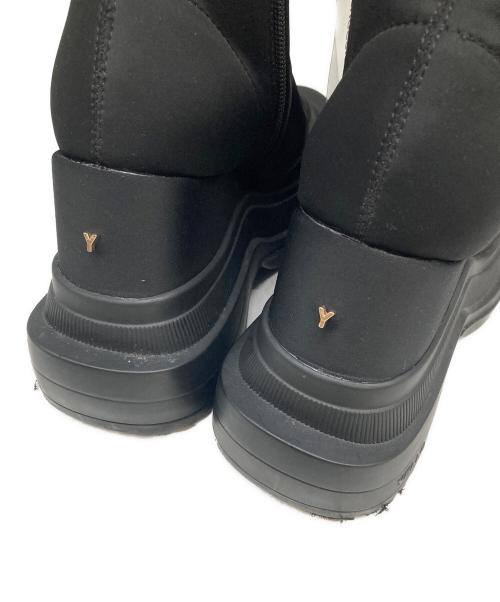 YELLO（イエロ）YELLO (イエロー) ロングブーツ ブラック サイズ:Lの古着・服飾アイテム