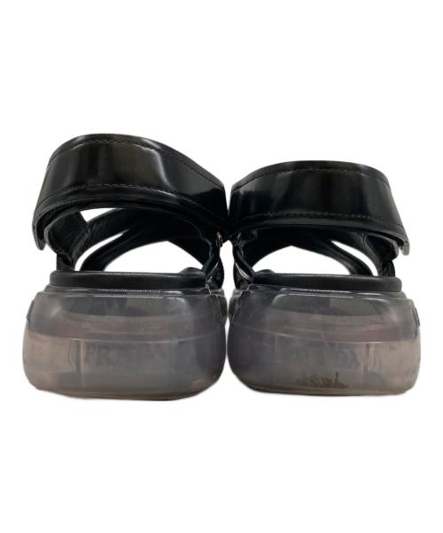 PRADA（プラダ）PRADA (プラダ) エアソールサンダル ブラック サイズ:36.5の古着・服飾アイテム