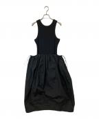 TODAYFULトゥデイフル）の古着「Docking Gather Onepiece / ドッキングギャザーワンピース 12310323」｜ブラック
