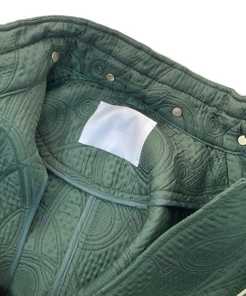 mame kurogouchi(マメクロゴウチ)（マメクロゴウチ）mame kurogouchi(マメクロゴウチ) (マメクロゴウチ) Triple Layer Jacquard Coat トリプルレイヤージャガードコート MM22FW-C0007 グリーン サイズ:1の古着・服飾アイテム