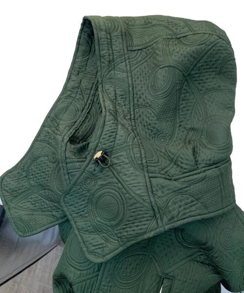 mame kurogouchi(マメクロゴウチ)（マメクロゴウチ）mame kurogouchi(マメクロゴウチ) (マメクロゴウチ) Triple Layer Jacquard Coat トリプルレイヤージャガードコート MM22FW-C0007 グリーン サイズ:1の古着・服飾アイテム