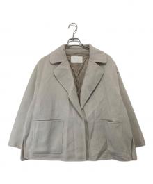 BALLSEY（ボールジィ）の古着「プレミアムウールリバー オープンカラーショートコート」｜ベージュ