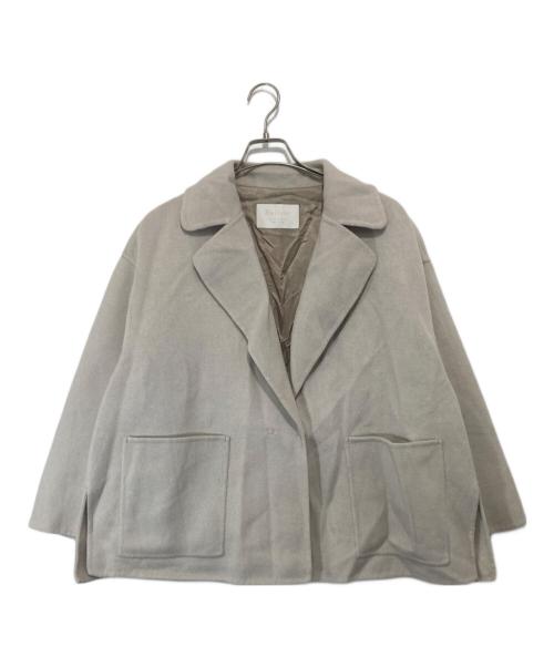 BALLSEY（ボールジィ）BALLSEY (ボールジィ) プレミアムウールリバー オープンカラーショートコート ベージュ サイズ:34の古着・服飾アイテム