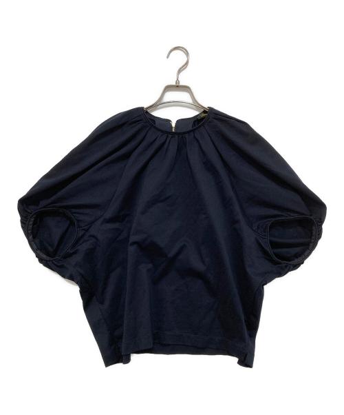 DRAWER（ドゥロワー）Drawer (ドゥロワー) バルーンシルエット ドルマン ブラウス ネイビー サイズ:記載無しの古着・服飾アイテム