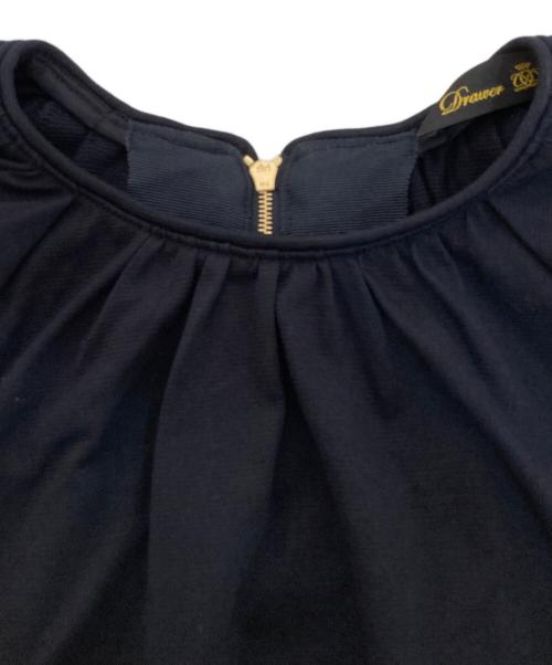 DRAWER（ドゥロワー）Drawer (ドゥロワー) バルーンシルエット ドルマン ブラウス ネイビー サイズ:記載無しの古着・服飾アイテム