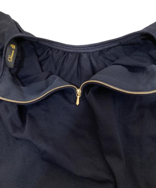 DRAWER（ドゥロワー）Drawer (ドゥロワー) バルーンシルエット ドルマン ブラウス ネイビー サイズ:記載無しの古着・服飾アイテム