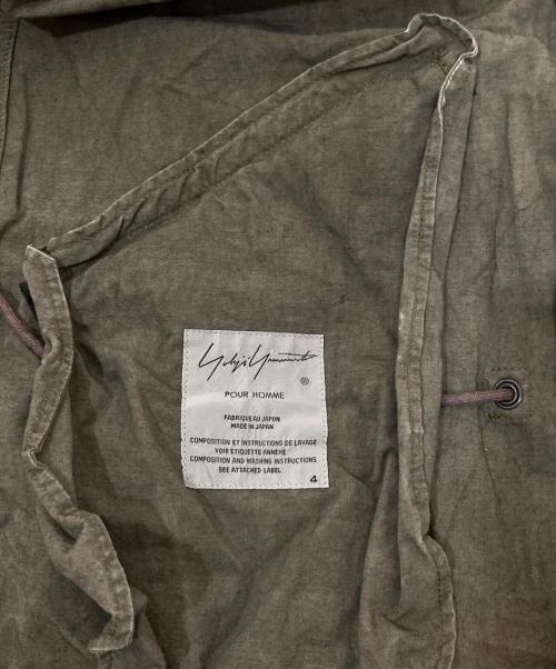 Yohji Yamamoto pour homme（ヨウジヤマモト プールオム）Yohji Yamamoto pour homme (ヨウジヤマモト プールオム) ネンウェザー  モッズコート カーキ サイズ:4の古着・服飾アイテム