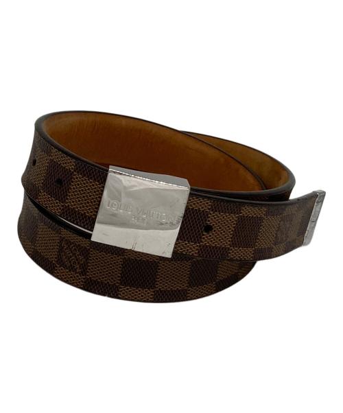 LOUIS VUITTON（ルイ ヴィトン）LOUIS VUITTON (ルイ ヴィトン) サンチュール キャレ ブラウン サイズ:32の古着・服飾アイテム