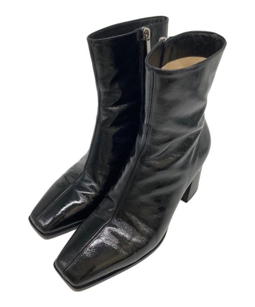 JIMMY CHOO（ジミーチュウ）JIMMY CHOO (ジミーチュウ) BRYELLE 65 エナメルブーツ ブラック サイズ:39の古着・服飾アイテム