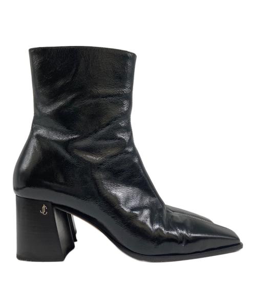 JIMMY CHOO（ジミーチュウ）JIMMY CHOO (ジミーチュウ) BRYELLE 65 エナメルブーツ ブラック サイズ:39の古着・服飾アイテム
