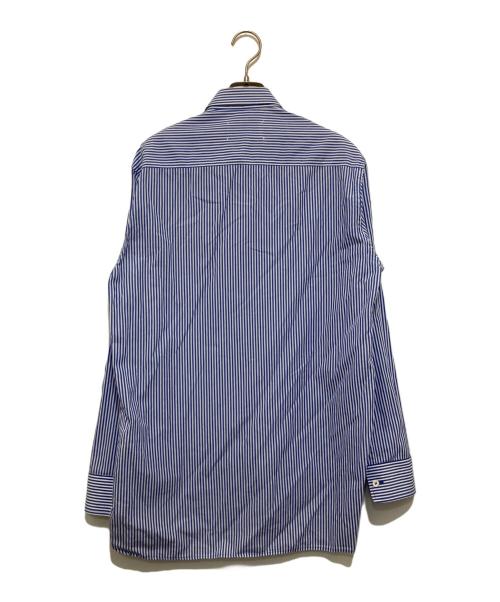 Maison Margiela（メゾンマルジェラ）Maison Margiela (メゾンマルジェラ) ストライプシャツ ブルー サイズ:39の古着・服飾アイテム