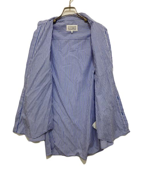 Maison Margiela（メゾンマルジェラ）Maison Margiela (メゾンマルジェラ) ストライプシャツ ブルー サイズ:39の古着・服飾アイテム
