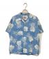 Duke Kahanamoku（デュークカハナモク）の古着「アロハシャツ　INDIGO COTTON HAWAIIAN SHIRT “DUKE'S PINEAPPLE”　DK39045」｜ブルー