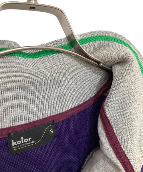 KOLOR（カラー）KOLOR (カラー) 22SS ドッキングポロシャツ 23SCM-T01201 パープル サイズ:3の古着・服飾アイテム