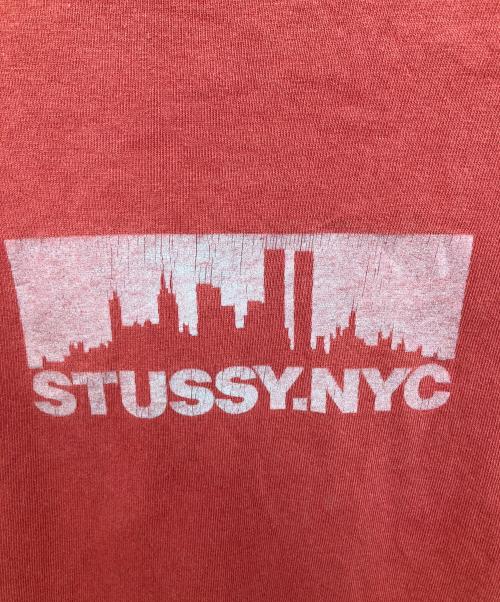 stussy（ステューシー）stussy (ステューシー) WCT プリントTシャツ　 OLD STUSSY ワールド・トレード・センター レッド サイズ:XLの古着・服飾アイテム