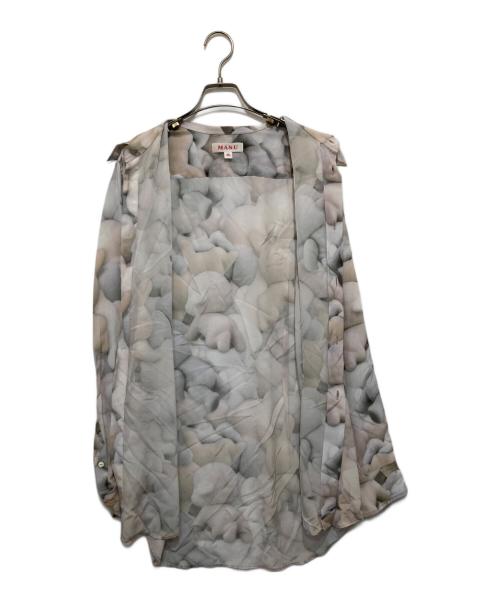 masu（エムエーエスユー）masu (エムエーエスユー) PRINT SILK SHIRT ピンク サイズ:46の古着・服飾アイテム