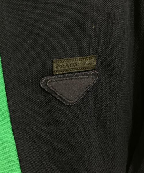 PRADA（プラダ）PRADA (プラダ) バイカラーポロシャツ ネイビー サイズ:Sの古着・服飾アイテム