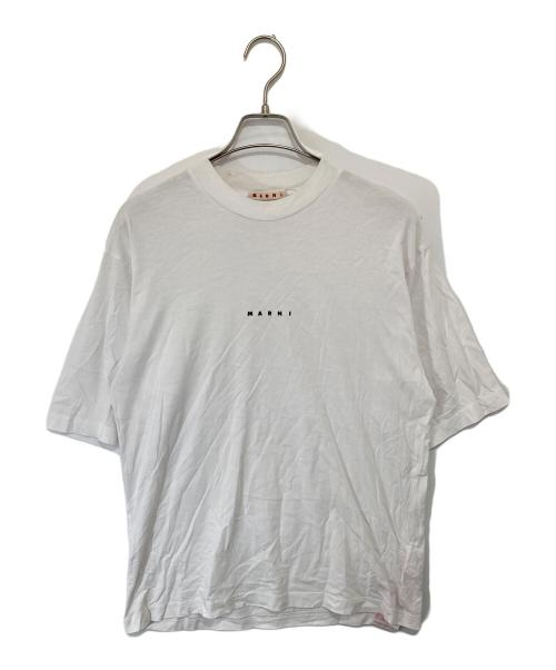 MARNI（マルニ）MARNI (マルニ) ロゴプリント クルーネックTシャツ　THJE0263P1 USCS87 ホワイト サイズ:40の古着・服飾アイテム