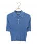 AURALEE（オーラリー）の古着「GIZA HIGH GAUGE RIB KNIT POLO　ギンザハイゲージリブニット　A24SP01HR」｜スカイブルー