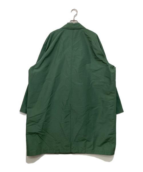 AURALEE（オーラリー）AURALEE (オーラリー) SILK POLYESTER GROSGRAIN SOUTIEN COLLAR COAT（シルクポリエステルグログランステンカラーコート）　25SS　A225C01GR グリーン サイズ:4の古着・服飾アイテム