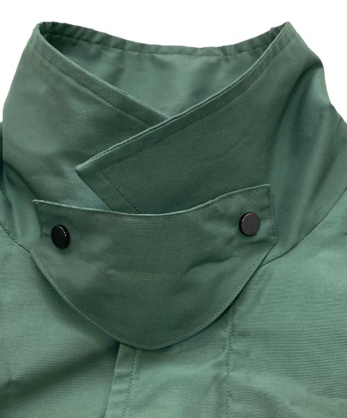 AURALEE（オーラリー）AURALEE (オーラリー) SILK POLYESTER GROSGRAIN SOUTIEN COLLAR COAT（シルクポリエステルグログランステンカラーコート）　25SS　A225C01GR グリーン サイズ:4の古着・服飾アイテム