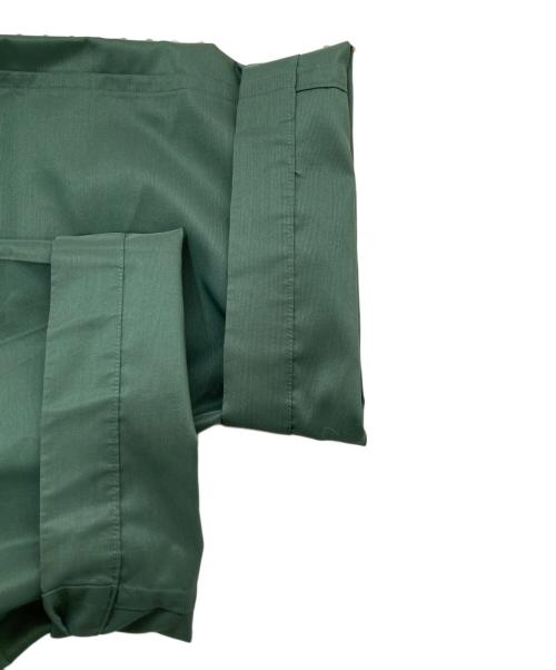 AURALEE（オーラリー）AURALEE (オーラリー) SILK POLYESTER GROSGRAIN SOUTIEN COLLAR COAT（シルクポリエステルグログランステンカラーコート）　25SS　A225C01GR グリーン サイズ:4の古着・服飾アイテム